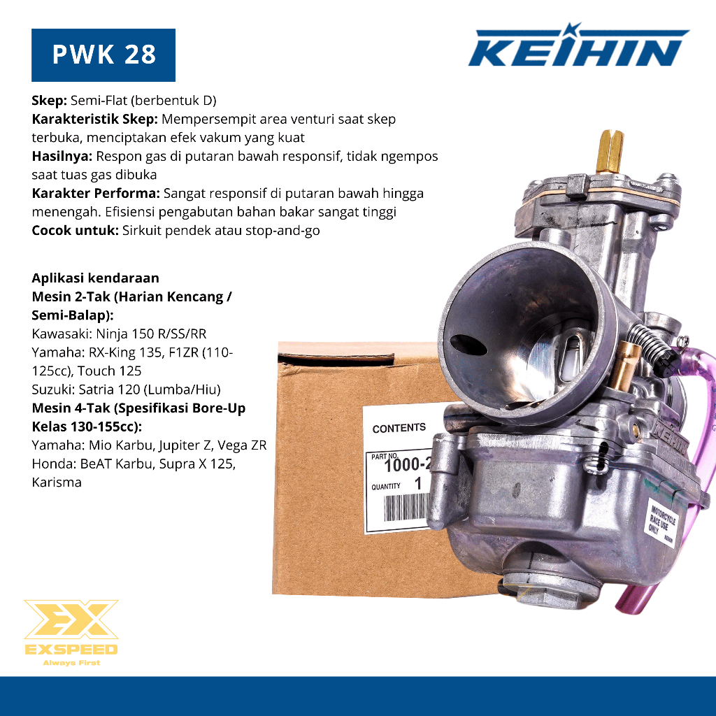 Jual KARBURATOR KEIHIN PWK 28 33 35 38 QV QUADVENT AIRSTRIKER KARBU ...