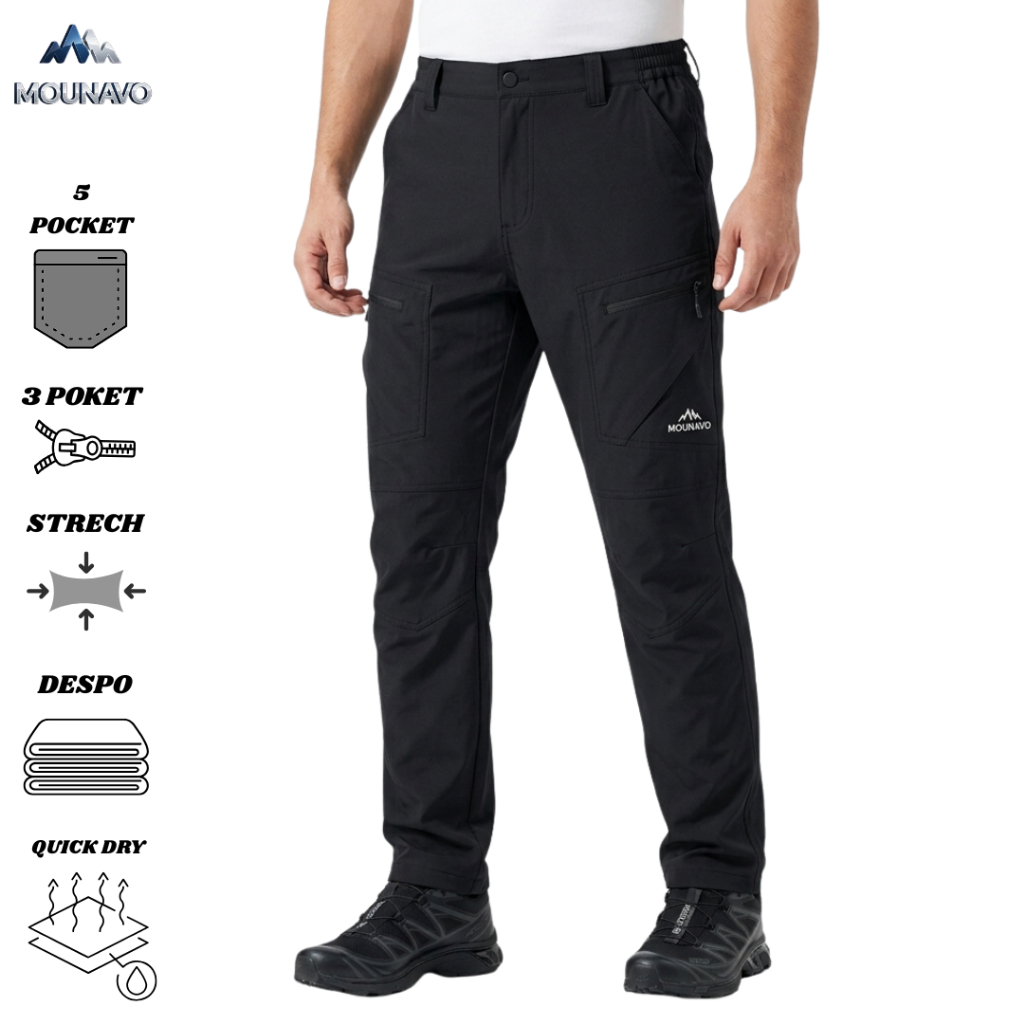 Celana Panjang Outdoor Celana Gunung Clana Hiking Camping Pria Wanita Jumbo  Quickdry Stretch
