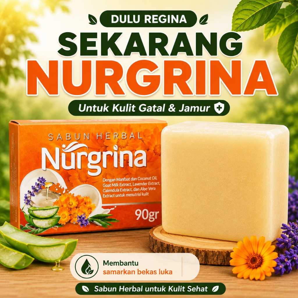 Sabun Herbal Nurgrina Original 90gr BPOM (Dulu Regina)