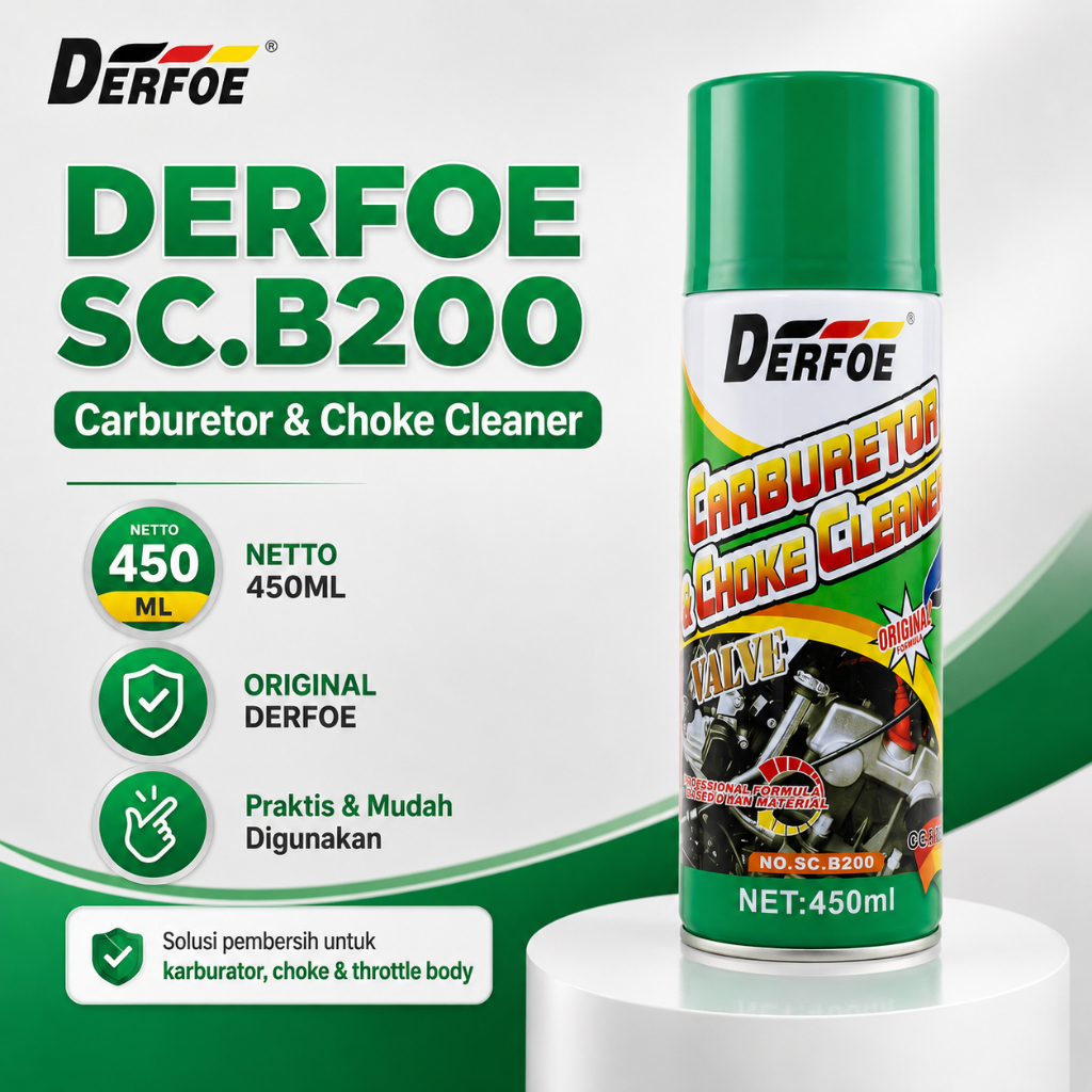 Jual DERFOE Carburetor & Choke Cleaner 450ml - Pembersih Karburator ...