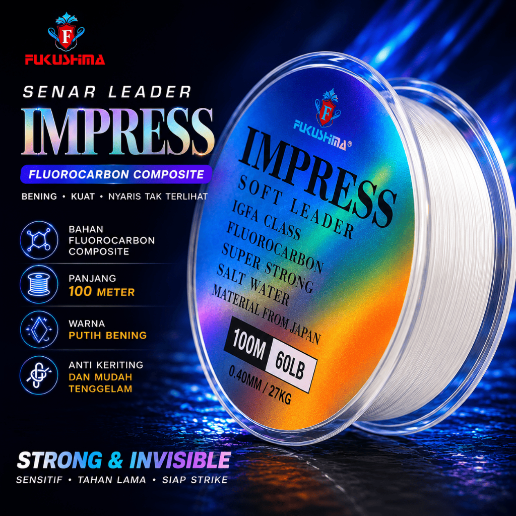 Jual Senar leader 100 meter soft fluorocarbon pancing Fukushima Impress ...