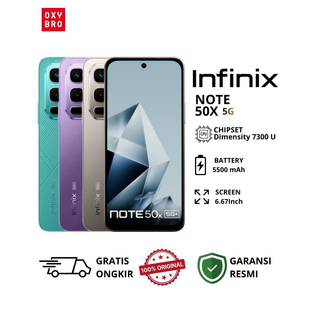 Jual Infinix Note 50X 5G [8GB+256GB] - Garansi Resmi 1 Tahun | Shopee ...