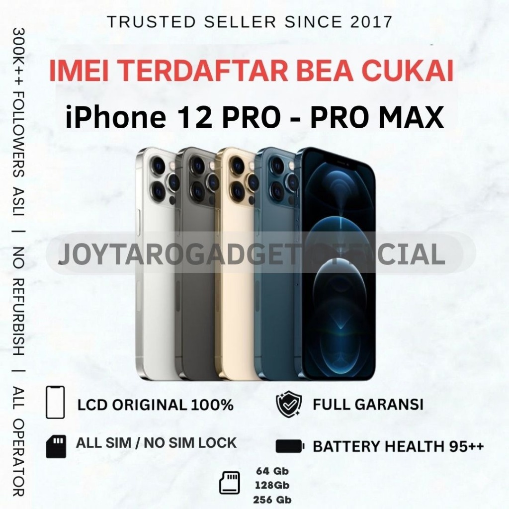Jual iPhone 12 Pro / iPhone 12 pro max 128gb 256gb IMEI Terdaftar BC ...