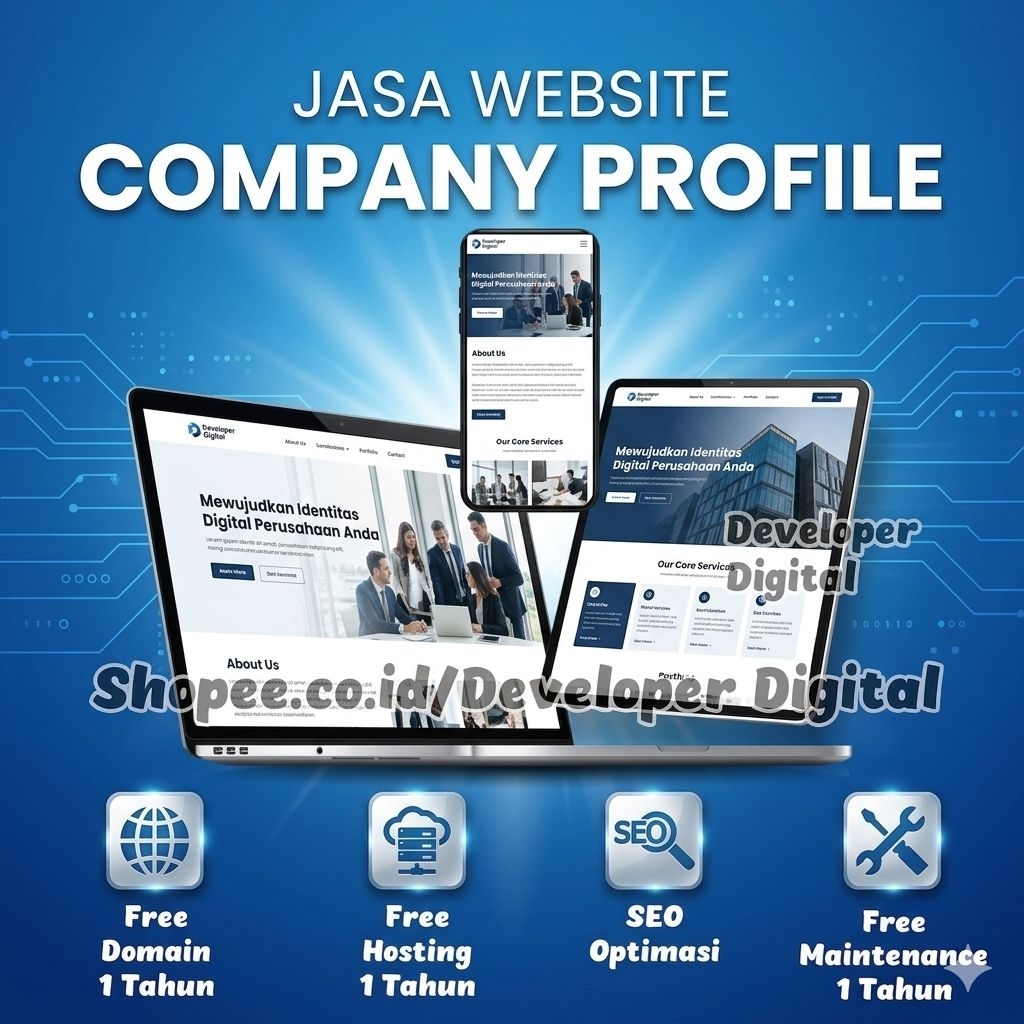 Jasa Pembuatan Website Perusahaan, Company Profile & Bisnis Termurah di Shopee | Developer Digital