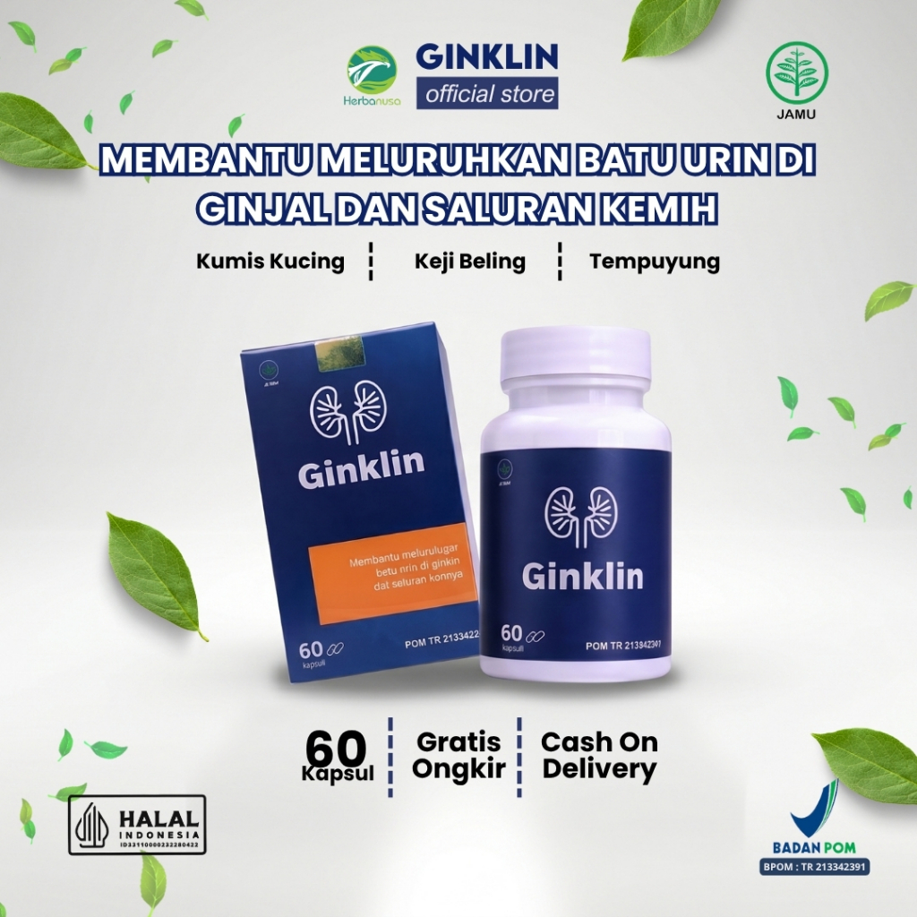 Ginklin 1 Box Kapsul Suplemen Herbal isi 60 Kapsul