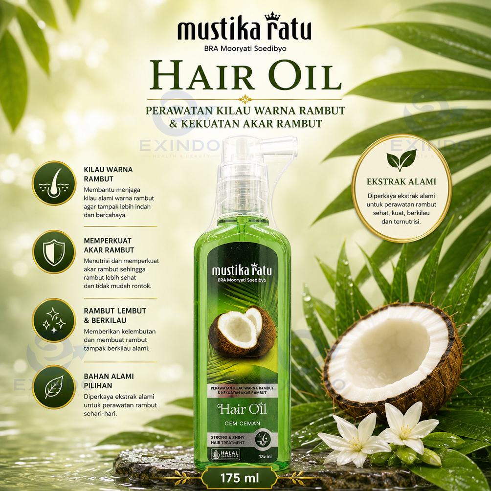 Jual Mustika Ratu Hair Oil Minyak Rambut Cem Ceman 175 ml | Shopee ...