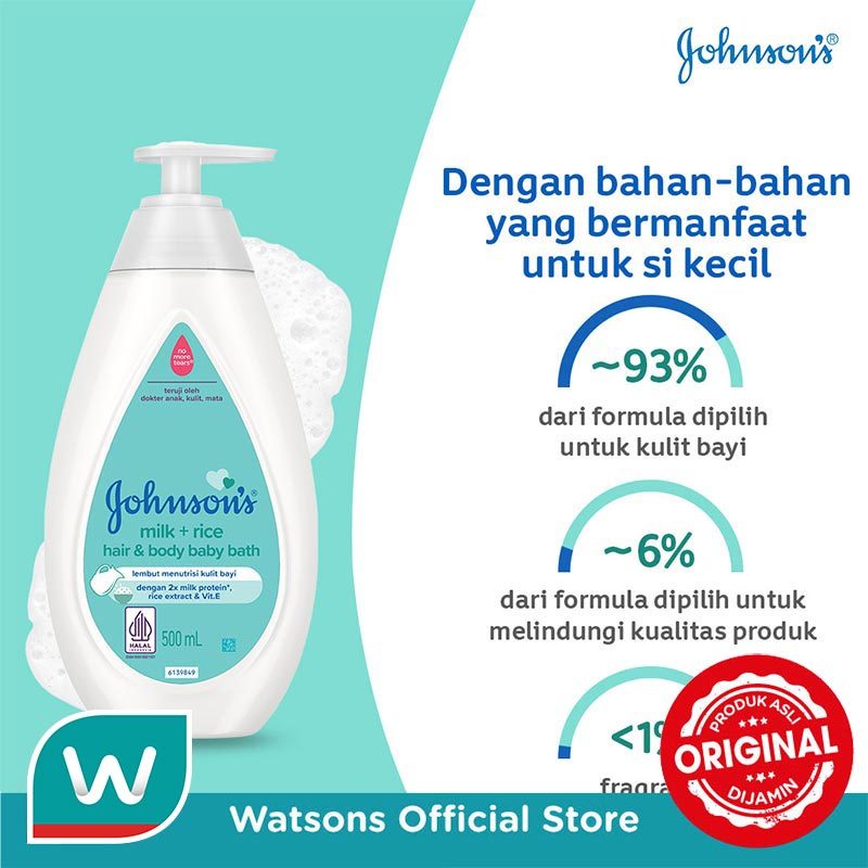 Jual Johnson & Johnson Baby Bath Milk and Rice Refill 400ml | Shopee ...
