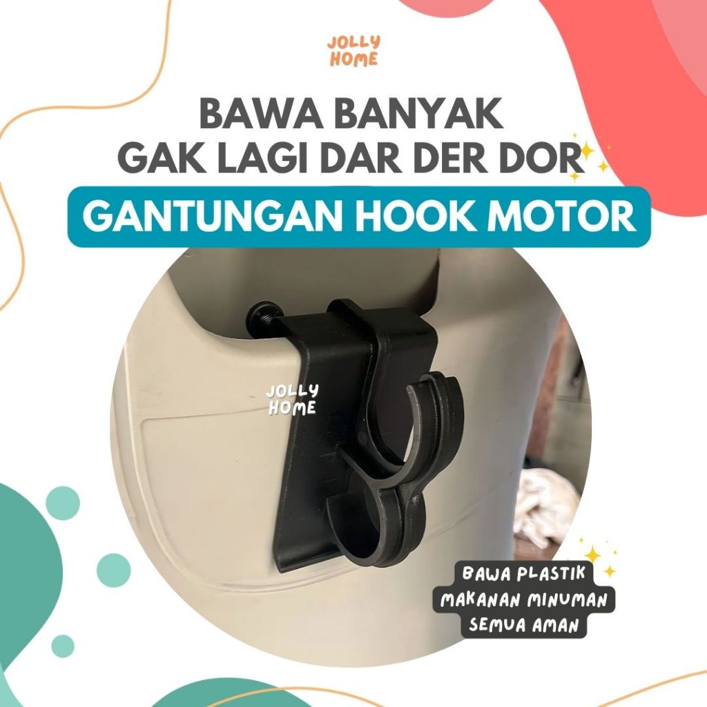 Gantungan Motor PENGAIT Cantol Cantelan Gantung Kuat Tahan Beban Galon |  Cantolan Hook Motor Praktis Untuk Belanja & Tas