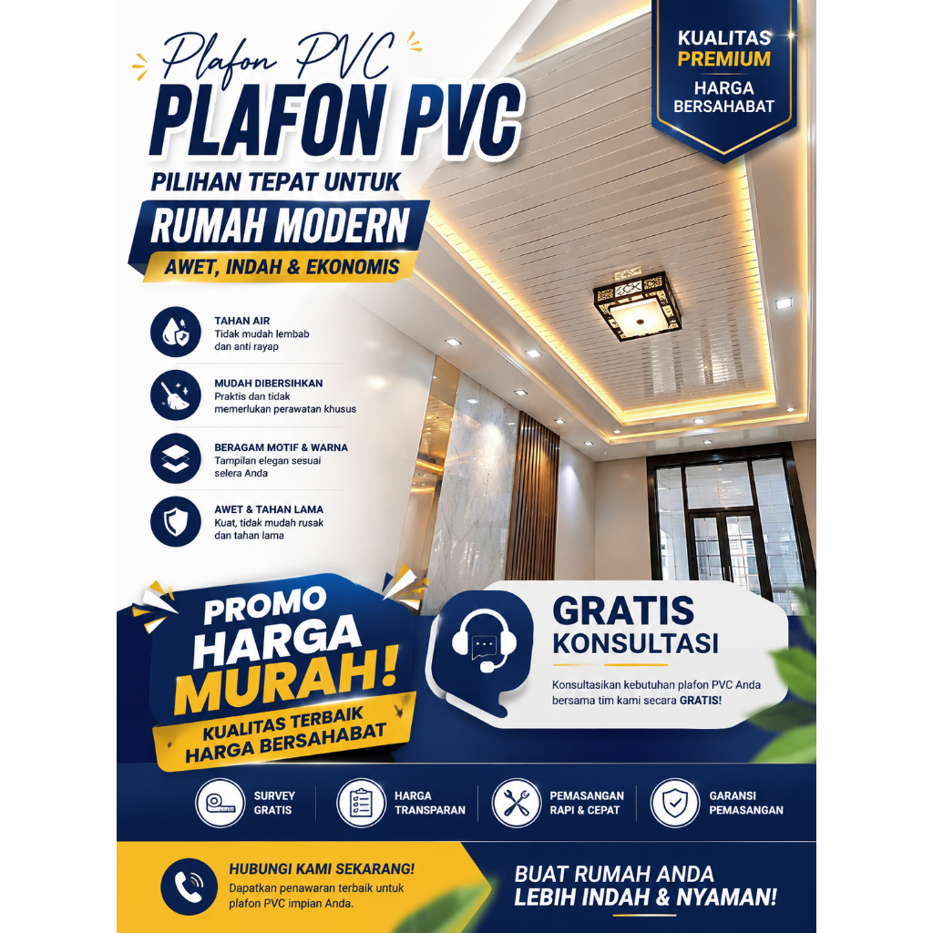 Jual Plafon PVC Milenium Premium Glossy M101 - M123 Anti Air, Anti ...