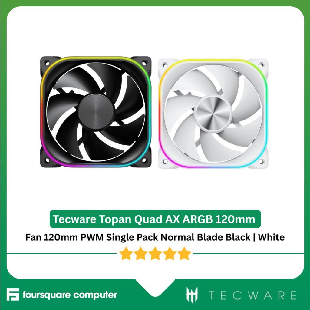 Jual Tecware Topan Quad AX ARGB 120mm PWM Single pack Normal Blade ...