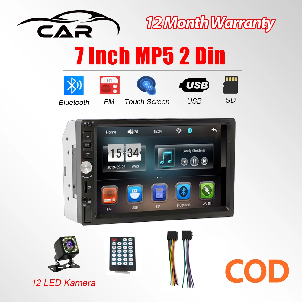 7 Inch MP5 Universal Head Unit Double Din Multimedia Player 7018 Bluetooth Audio Car MP3 Player In Touch Screen Radio Dan Kamera Mundur