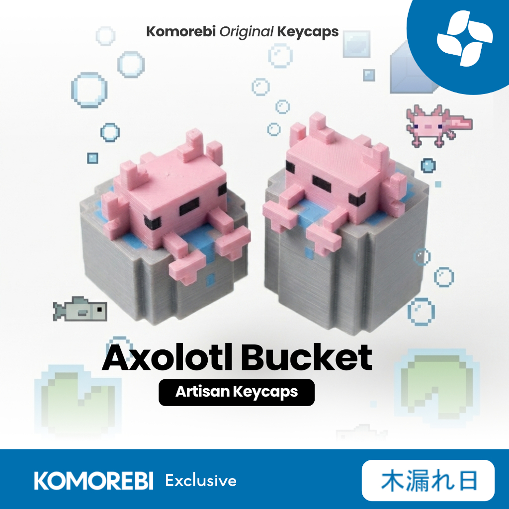 Jual Artisan Keycaps Minecraft Axolotl Bucket Short Tall Pixel Lucu ...