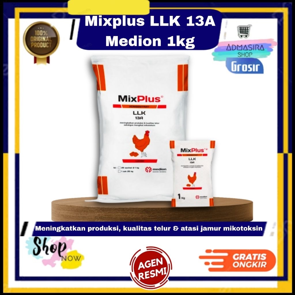 Jual Mix Plus LLK 13A 1kg Premix Ayam Petelur Produktivitas Anti Jamur ...