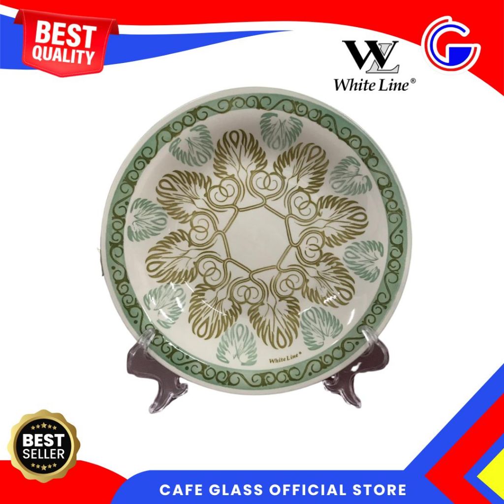 Piring Makan Keramik 9.25 Leana White Line - Piring Makan Dinner Set - Keramik Tableware