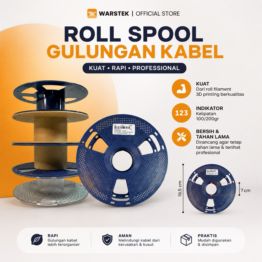 Jual [Instant/Same Day] Roll Spool Gulungan Kabel Tali Kawat Benang ...