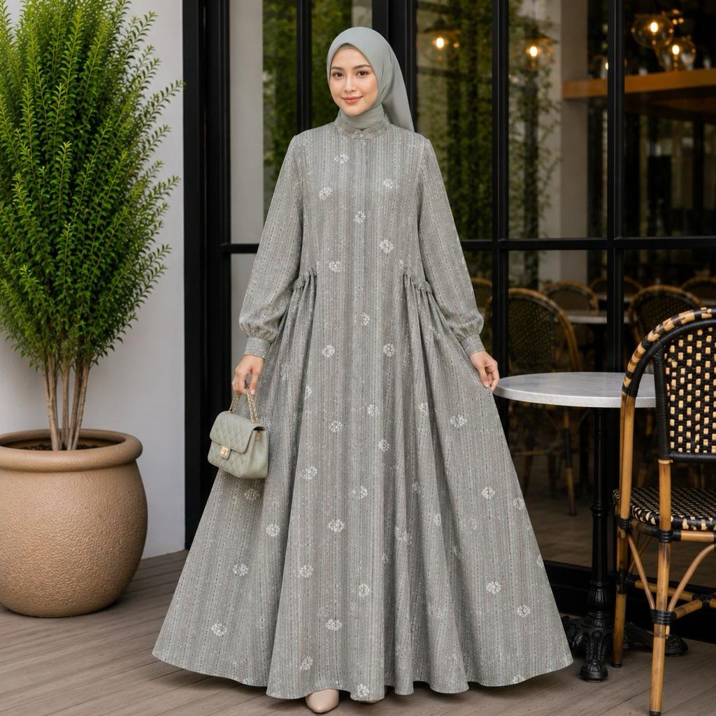 ALIRA DRESS By ZIYA DAILY FASHION ~ Gamis rayon premium motif terbaru