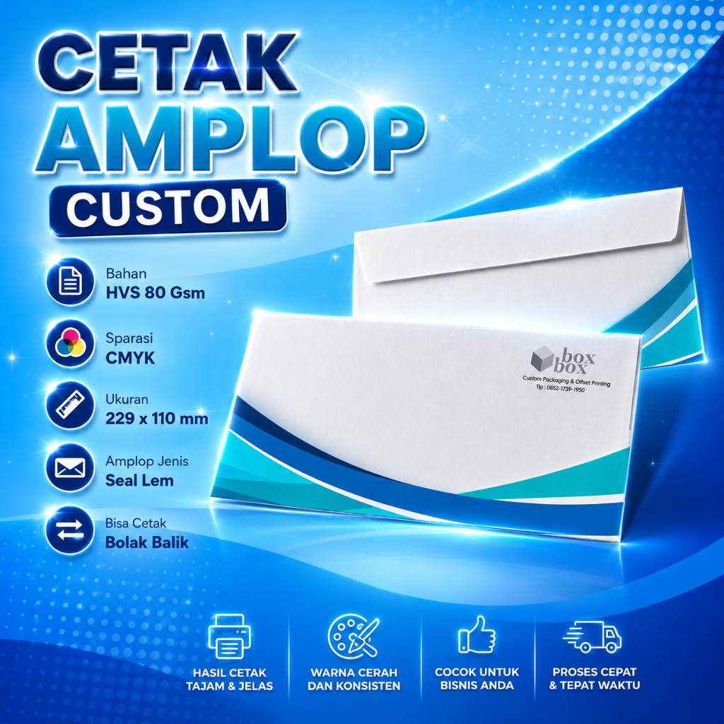 Jual Cetak Amplop Ukuran 229x110mm | Shopee Indonesia