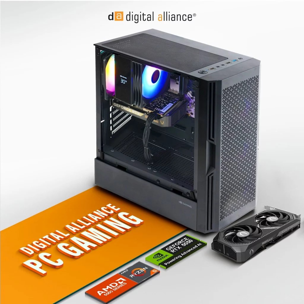DIGITAL ALLIANCE GAMING PC RYZEN 5 5500 RTX 3050 6G/ 16GB 1TB W11 PRO RAKITAN PC GAMING
