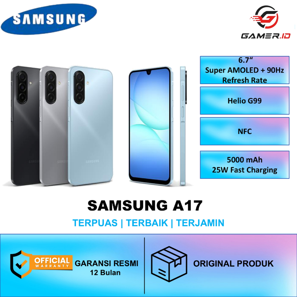NEW SAMSUNG A17 LTE RAM 8 256 GB HELIO G99 6,7 INCH 90HZ SUPER AMOLED