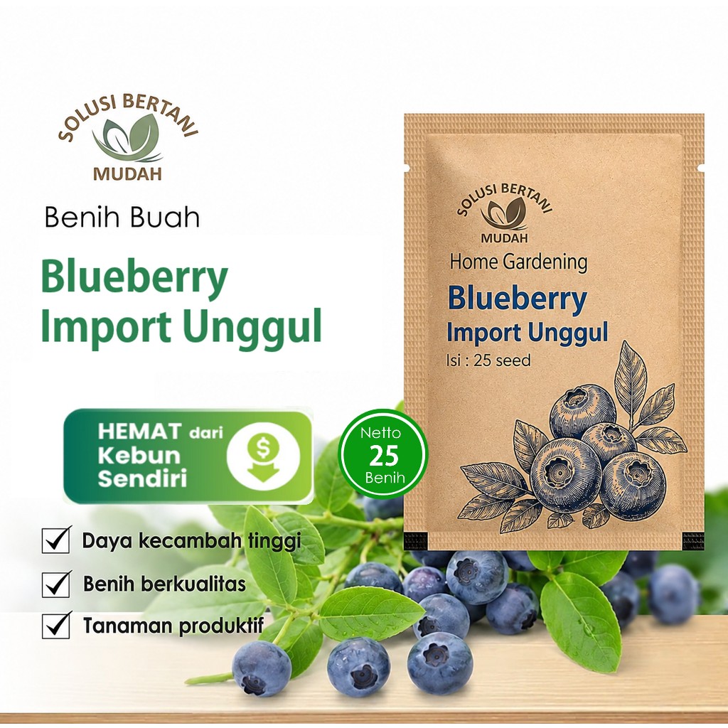 Benih Buah Blueberry Import Unggul – Cepat Tumbuh & Berbuah