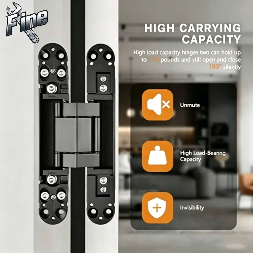 Jual 1Set Engsel Tanam Pintu Invisible Hinges Engsel Door Hinge Dengan ...