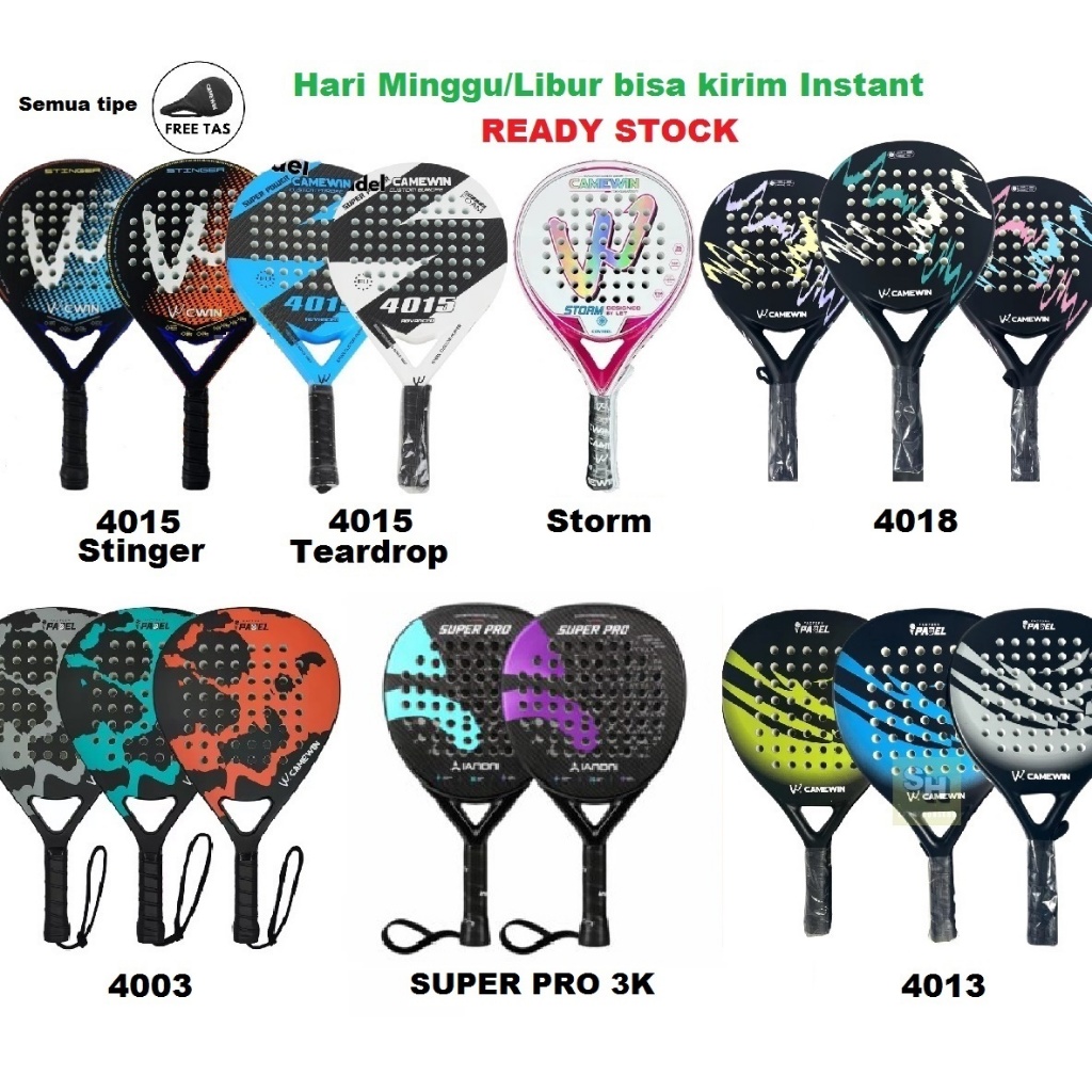 Jual IANONI CWIN Storm Padel Racket Raket Full Carbon - Bahan Carbon ...