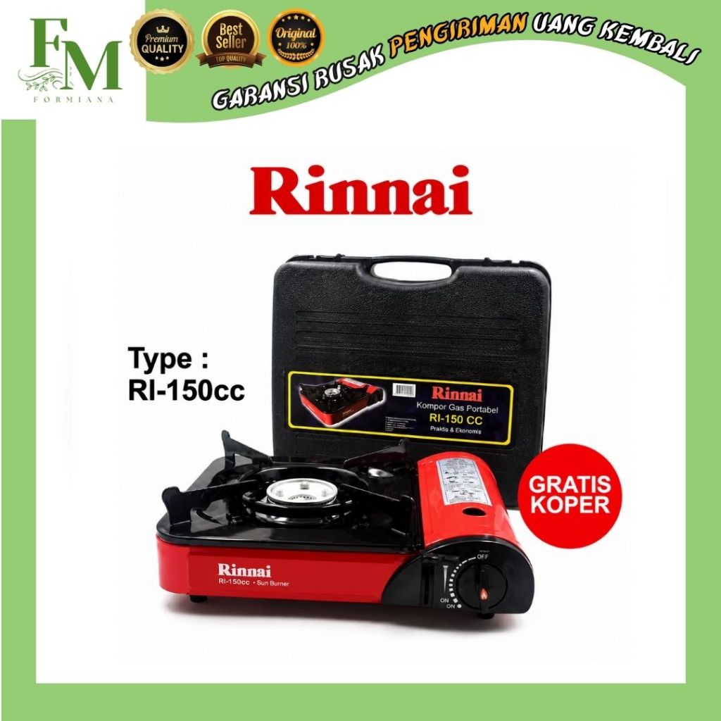Jual (FREE KOPER) Rinnai RI-150CC Kompor Gas Portable 1 Tungku Gas ...