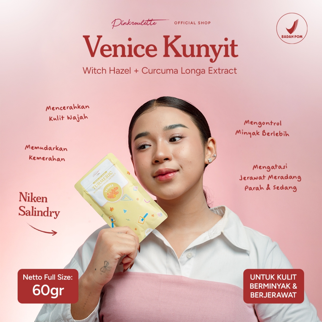 Jual Pinkroulette Venice Turmeric Organic Facemask | Shopee Indonesia
