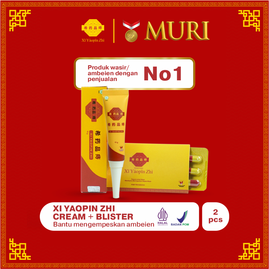 XI YAOPIN ZHI Blister Tube Salep dan Kapsul 12pcs Herbal Ambeien Wasir Membantu Mengurangi Rasa Tidak Nyaman Gatal dan Bengkak di Area Anus Stadium 2 3 4