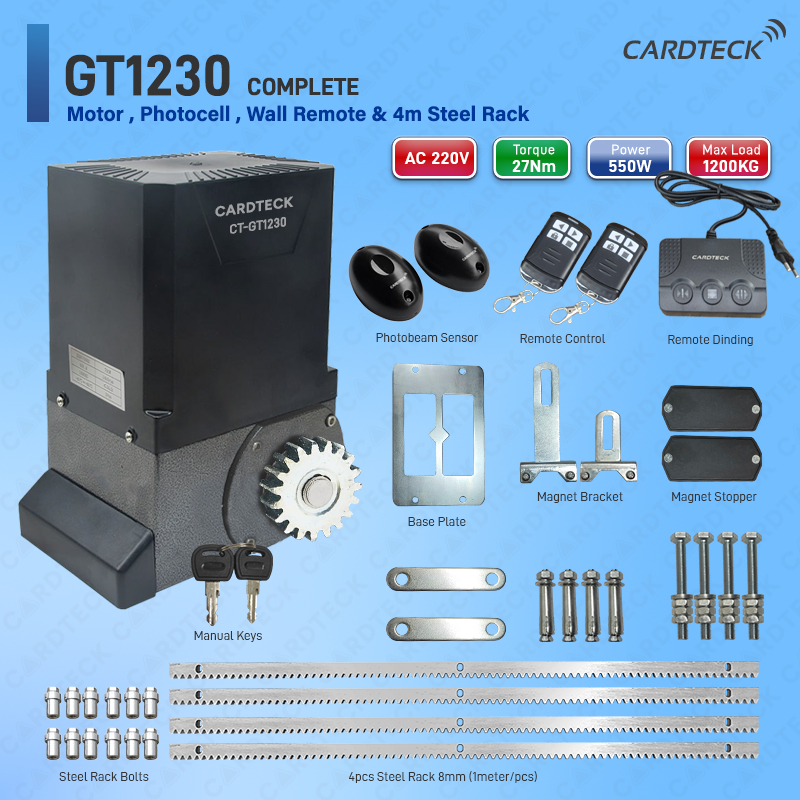 Jual CARDTECK GT1230 Powerful Automatic Sliding Gate Motor 1200Kg ...