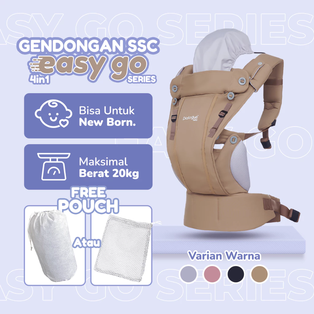 Dialogue Baby Gendongan Bayi Newborn SSC M-Shape 4in1 Easy Go Series