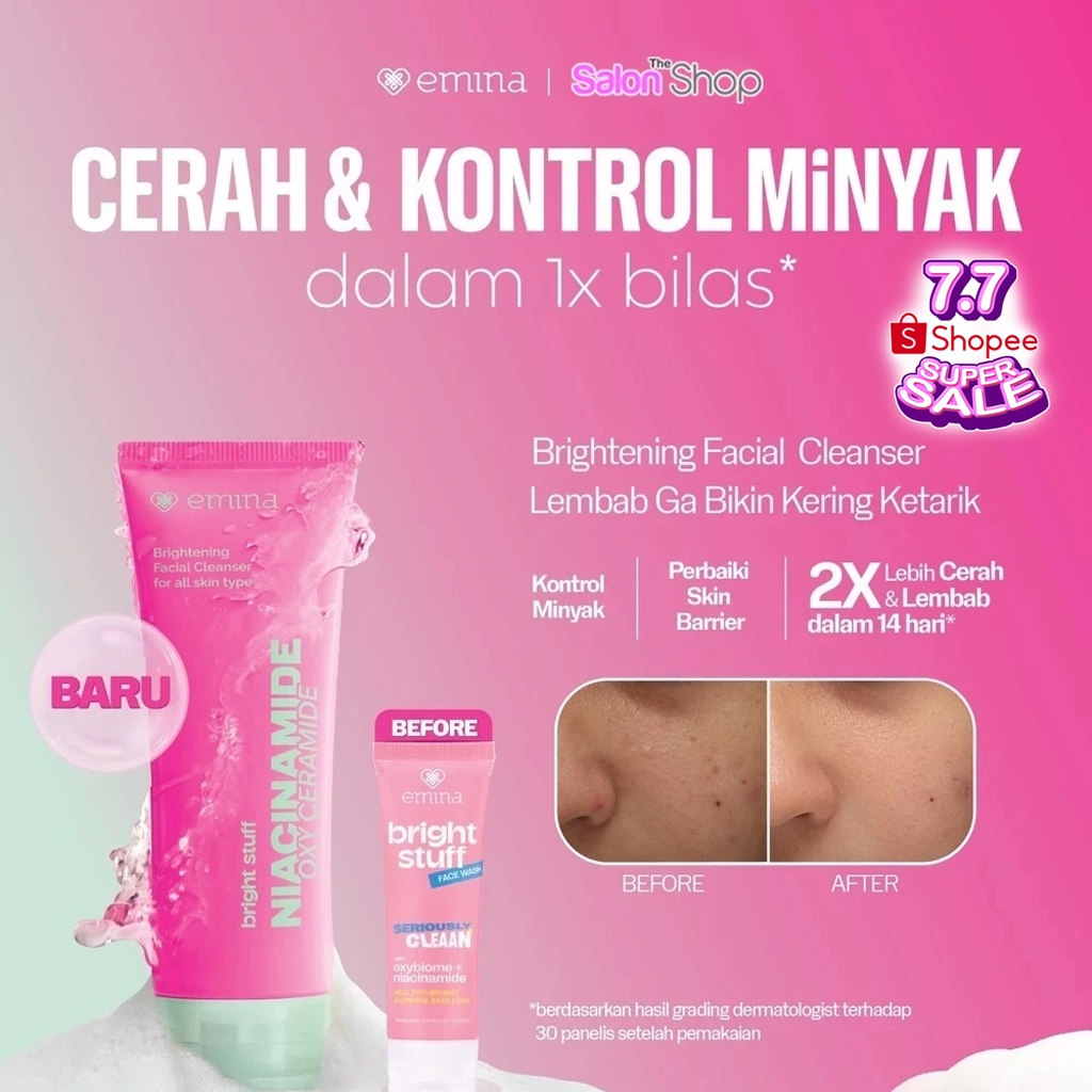 Emina Niacinamide Oxy Ceramide Brightening Face Wash 50ml 100ml Sabun Muka Cerah Glowing | gdkd01