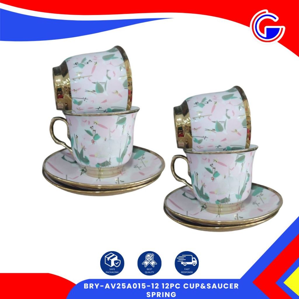 Cangkir Keramik-Cangkir Lepek Set-Keramik Avente Motif