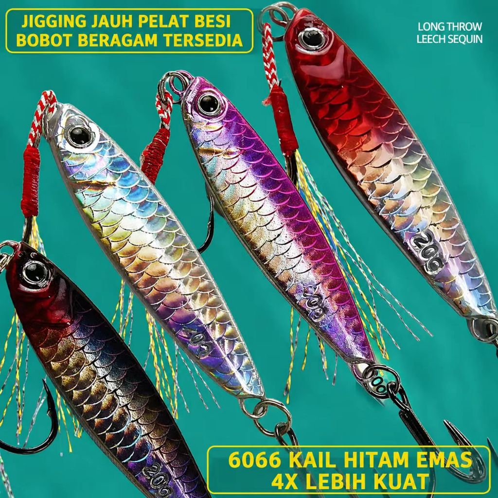 Metal Jig Premium 1PCS Slow Jig Micro Jig Umpan Casting Jig Minnow Feather Hook Umpan Ikan Tiruan UL Air Laut Air Tawar
