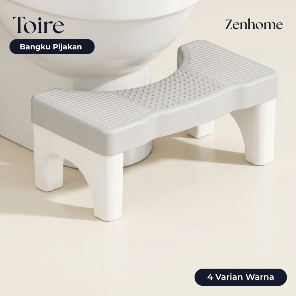 ZENHOME TOIRE Pijakan Kaki Toilet Anti Slip Bangku Ergonomis Anti Licin
