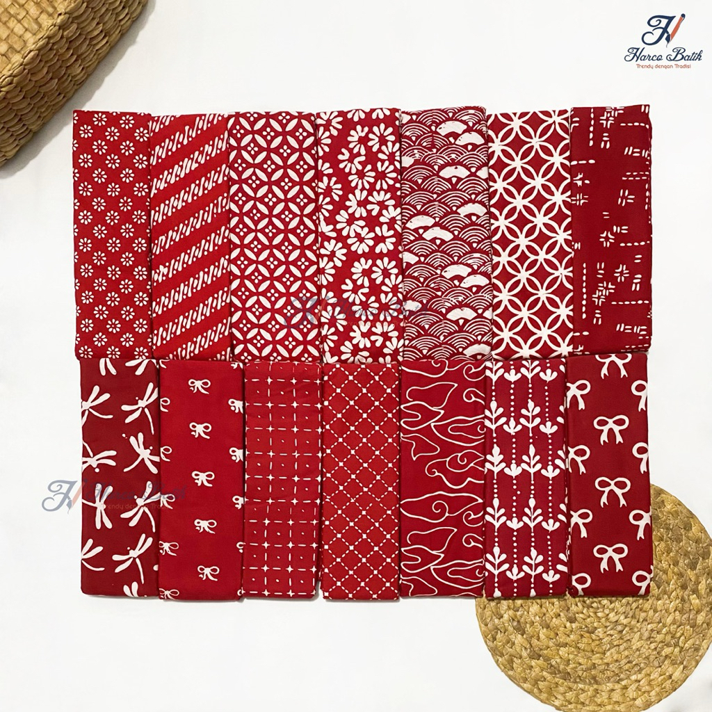 Jual Kain Batik Merah Cabe - Batik 17Agustusan - Batik Cap Original ...
