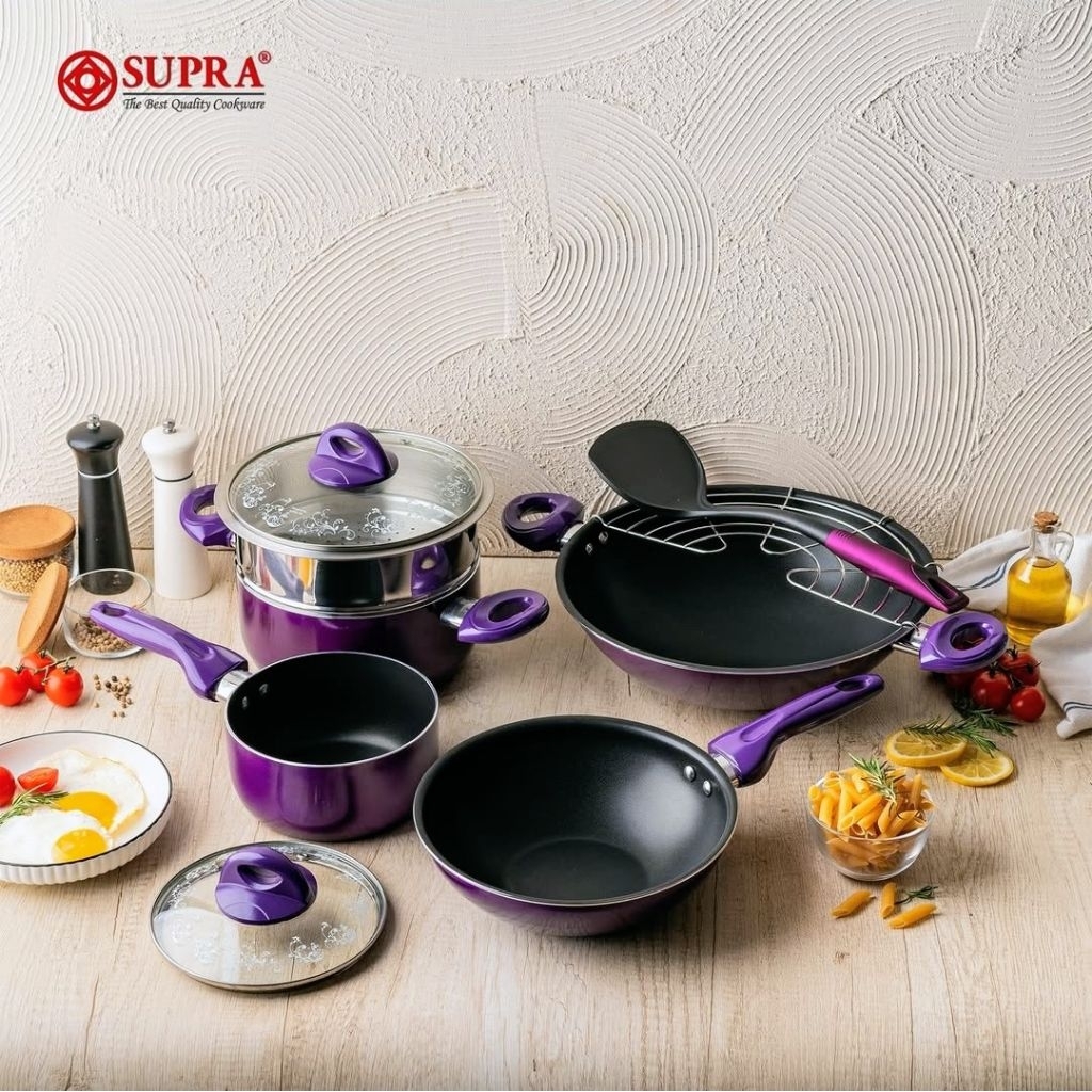 Jual Supra 9 pcs cookware Rosemary Collection Lavender | Shopee Indonesia