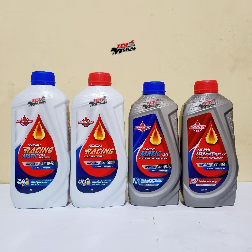 Jual Oli Federal Racing Matic Ultratec 10W-40 10W-30 1L | Shopee Indonesia