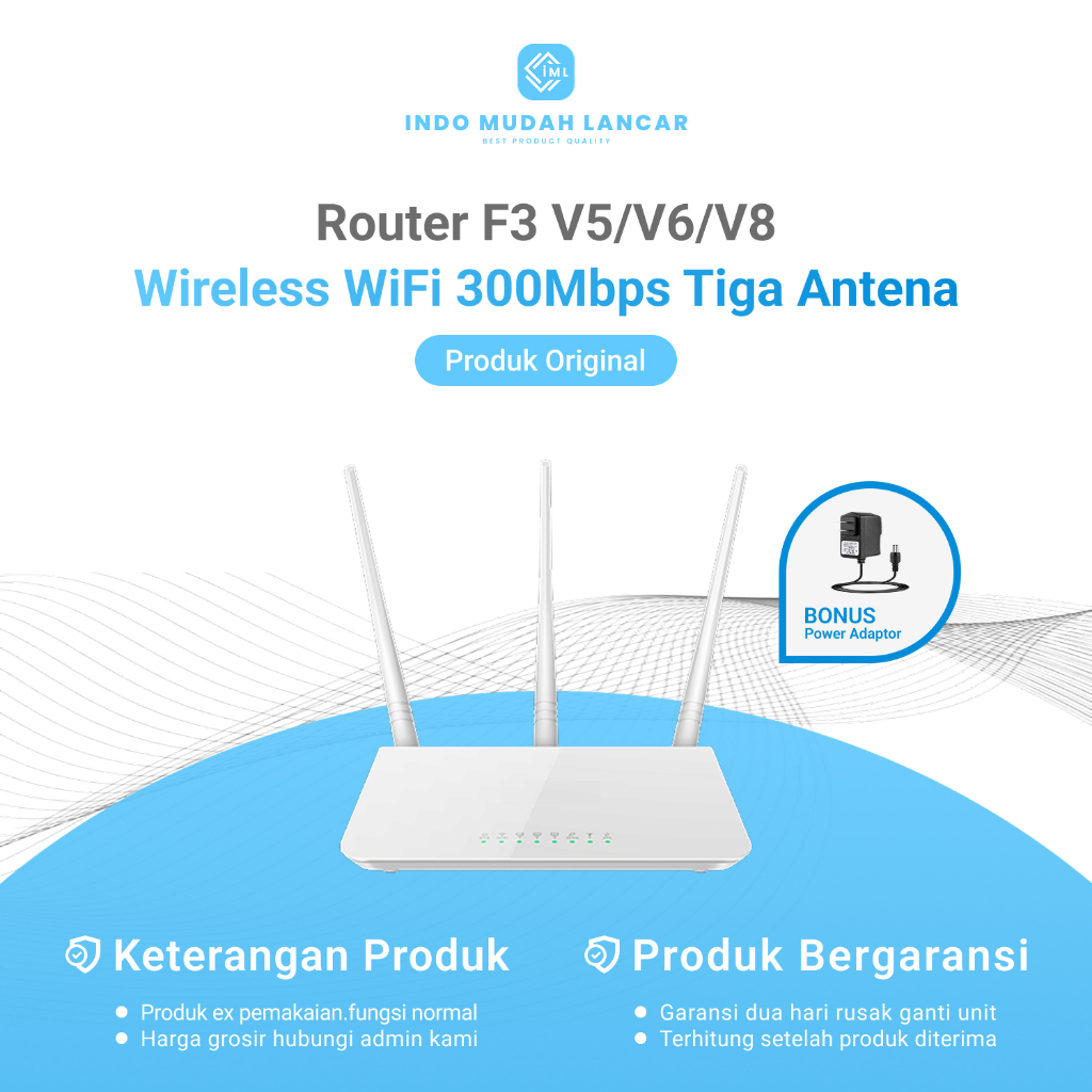 Jual Router Tenda F3 V5 V6 V8 Wireless WiFi 300Mbps 3 Antena | Router ...