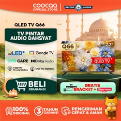 TERBARU COOCAA TV 32 inch Q66 - 2K QLED - Google TV - Sapphire Crystal Optics - 