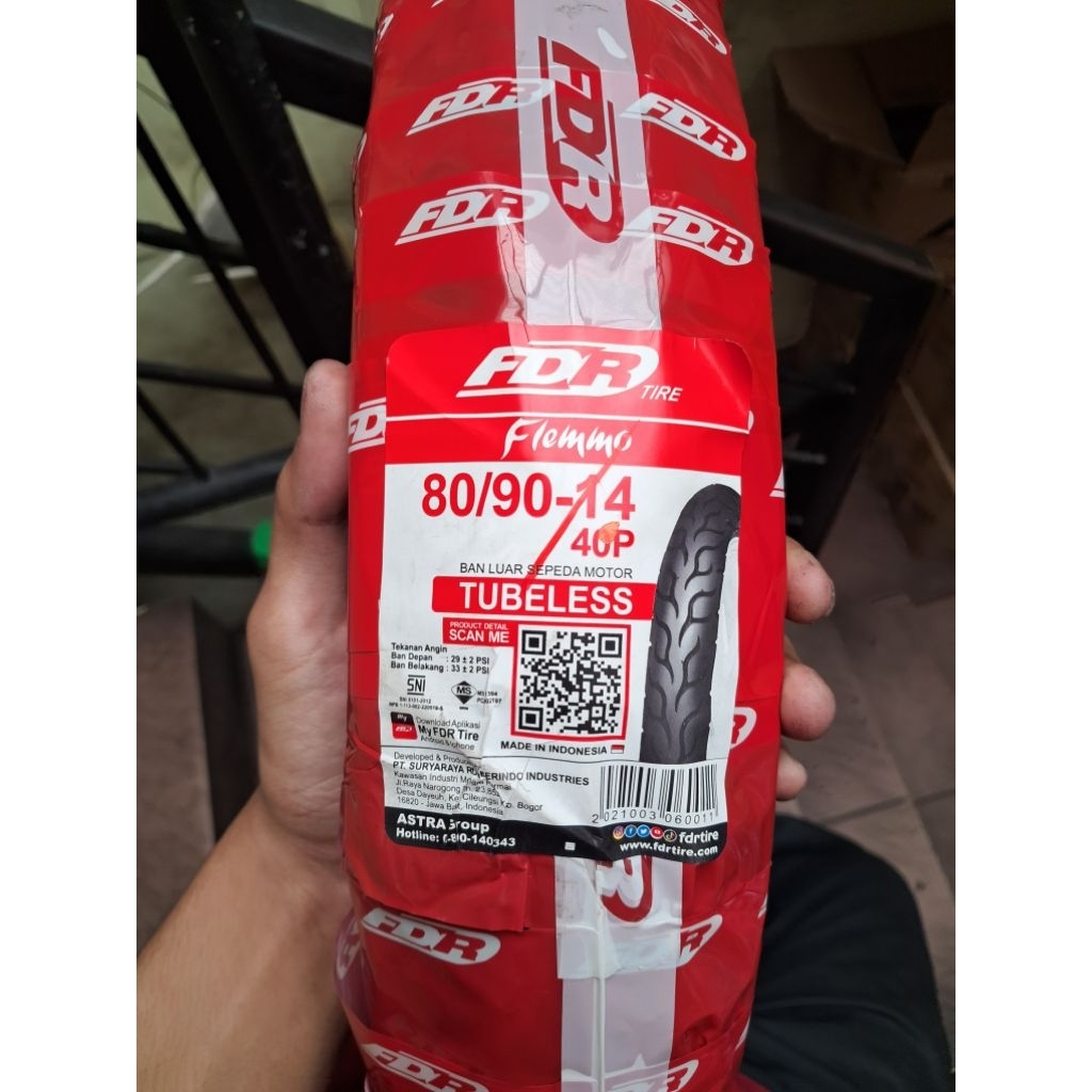 Jual BAN LUAR TUBELESS FDR FLEMINO FLEMMO 80/90-14 RING 14 GENUINE FDR ...