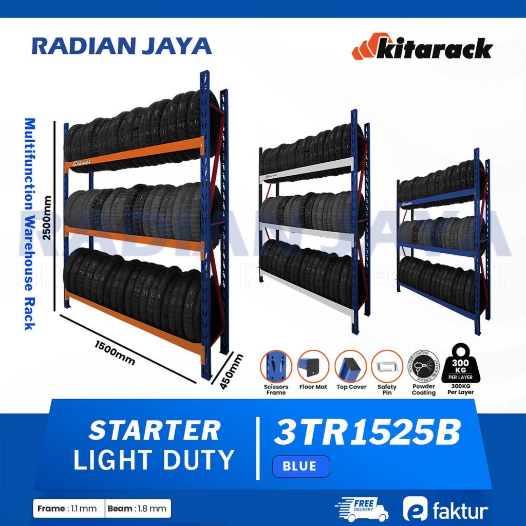 Jual KITARACK 3TR1525 Tire Rack Frame Biru Series Rak Ban Motor Mobil ...
