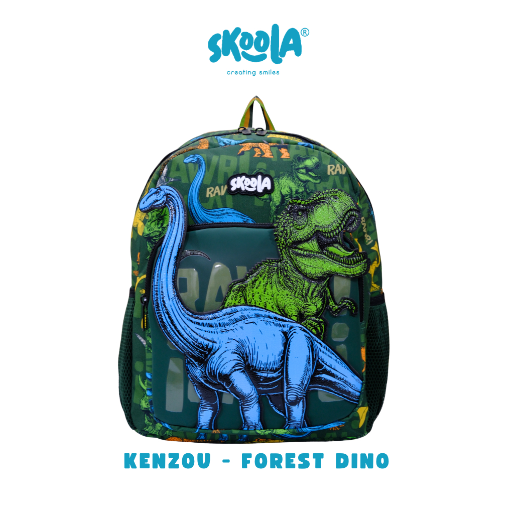 Skoola Tas Sekolah Anak TK Laki Laki Karakter Dino Cars 3D - Kenzi Kenzou