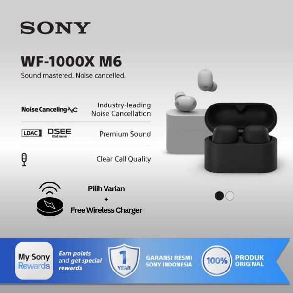 Jual Sony WF1000XM6 / WF-1000XM6 / WF 1000 XM6 True Wireless Earbuds ...