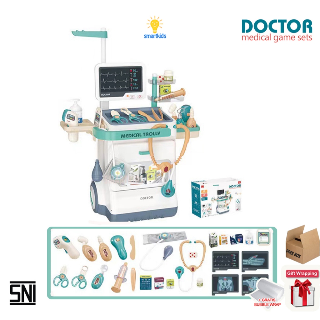 [Ready Stock]Mainan Anak Dokter Set Aksesoris Lengkap / Multifungsi bunyi cahaya / Mainan Edukasi Anak / Doctor Medical Game Set Multifunction / Pretend Play Game