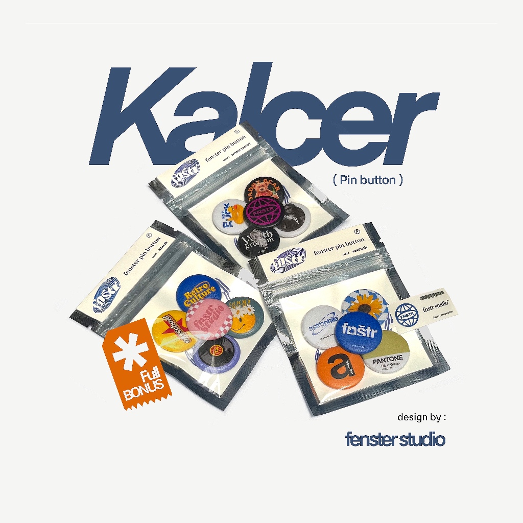Jual Pin Button Skena Fenster Studio - Pin Bros Kalcer Custom - Pin Tas ...