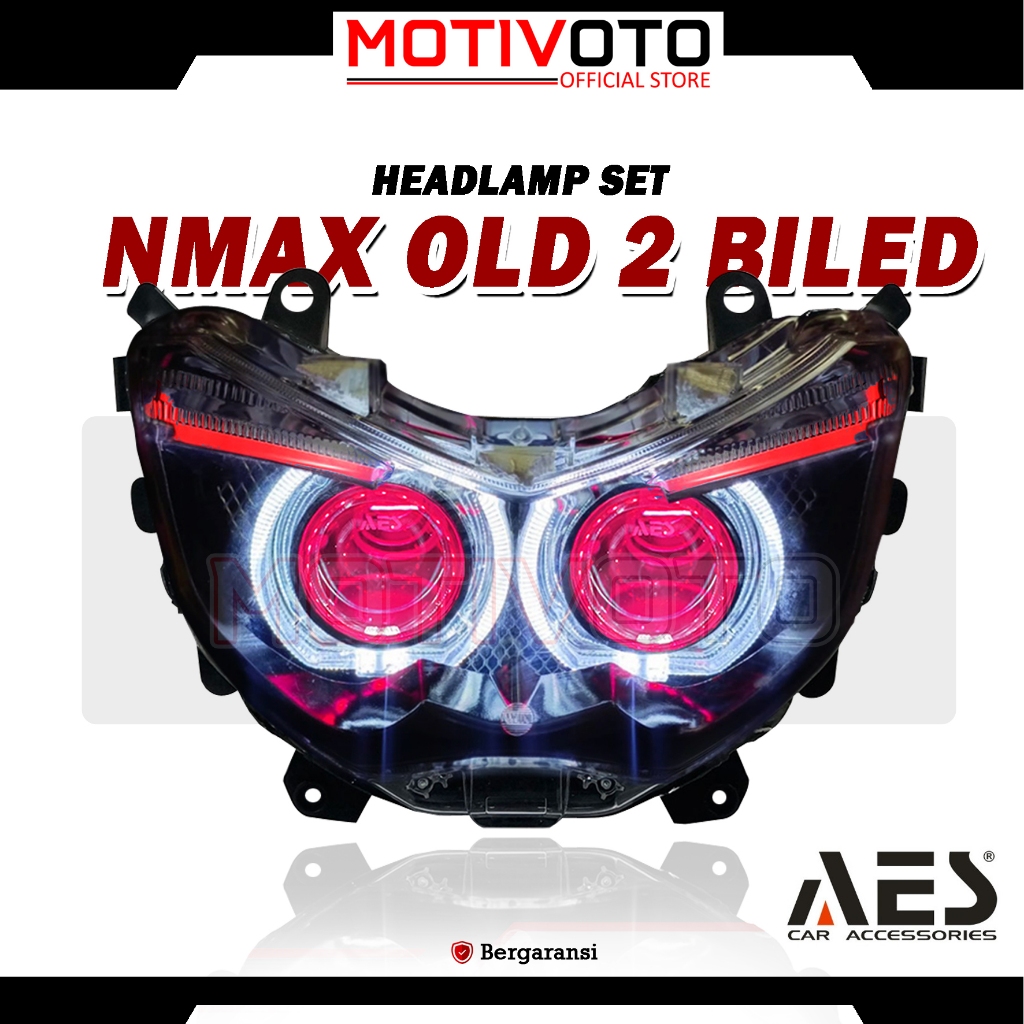 Jual Headlamp Projie BiLED AES Nmax Old 2 Lampu + Saklar PNP Lampu ...