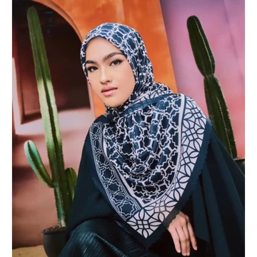 Sale! Part 1 Hijab Voal Segiempat Motif Malay SHAWLPUBLICA