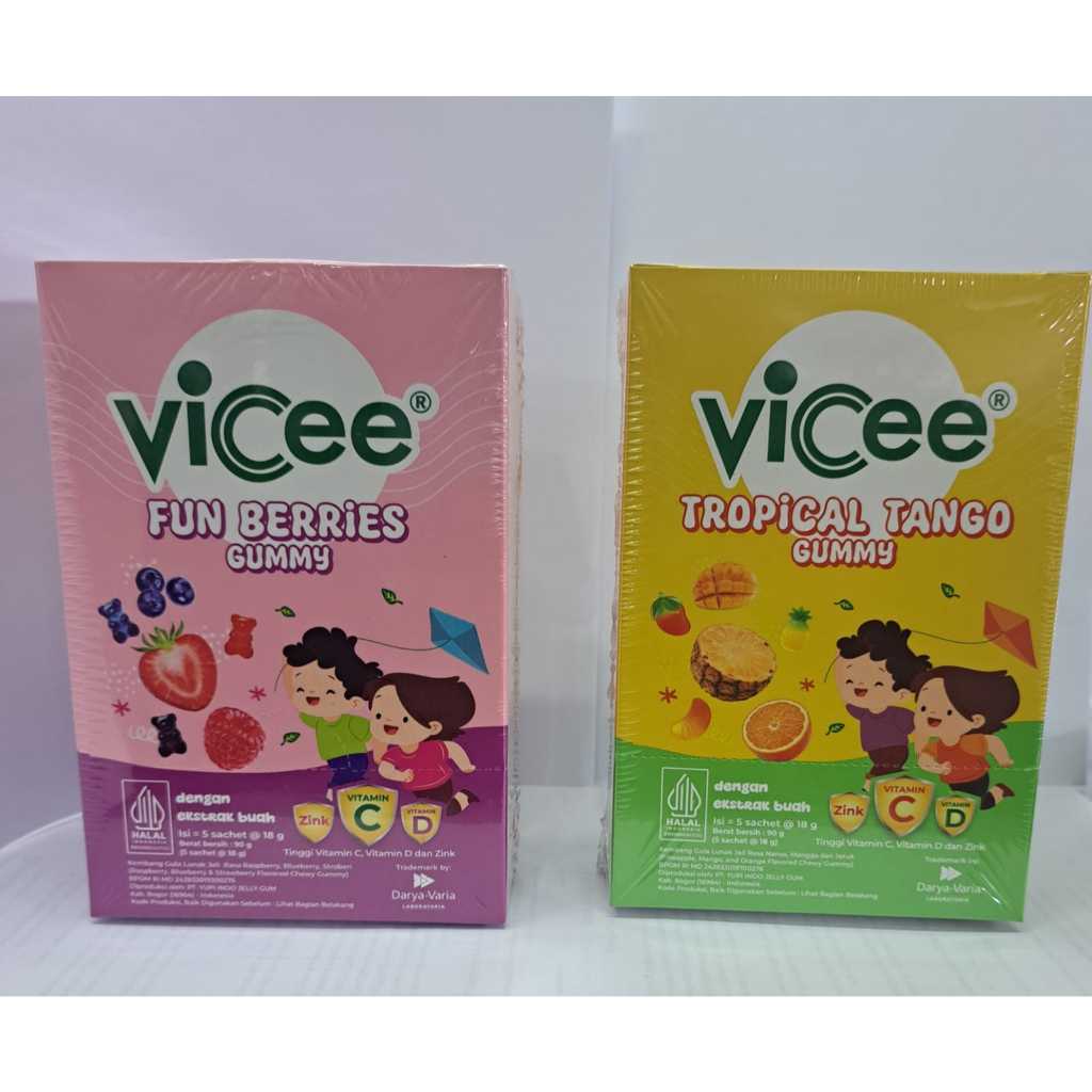Jual Vicee Gummy Anak Multi Vitamin D C ZINC 1 BOX Isi 5 Sachet Ada 2 ...