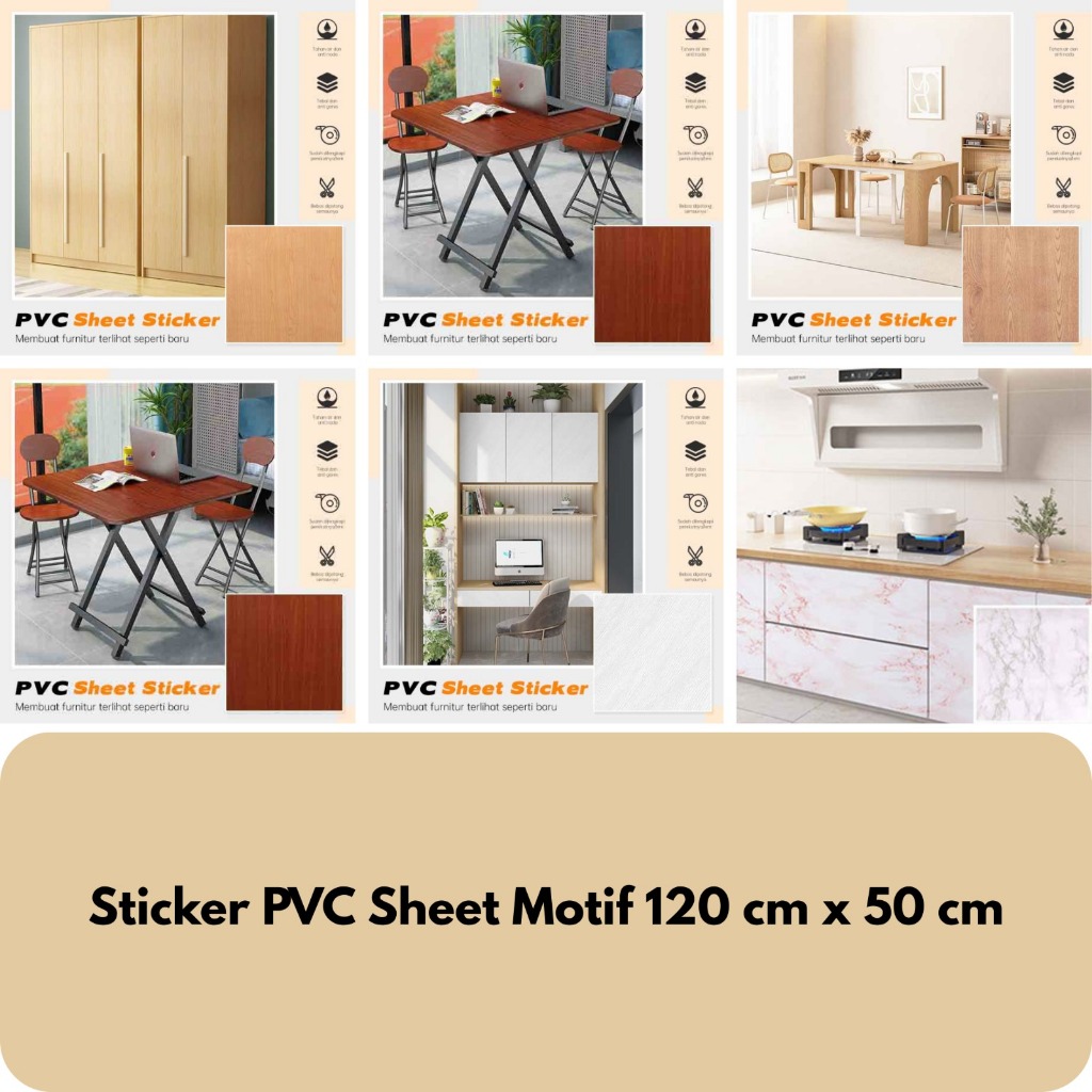 Jual Sticker PVC Sheet Motif 120 cm x 50 cm | Shopee Indonesia